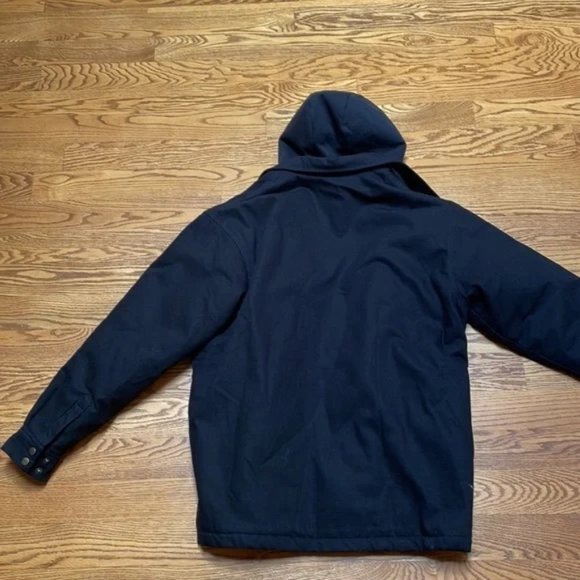 Dakota Heavy Duty Layered Denim Style Hooded Jacket Black Size: XL - Picture 6 of 6